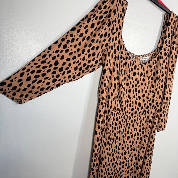 Reformation Mara Maxi Dress Bobcat Leopard Women's Plus 16 - Picture 4 of 11